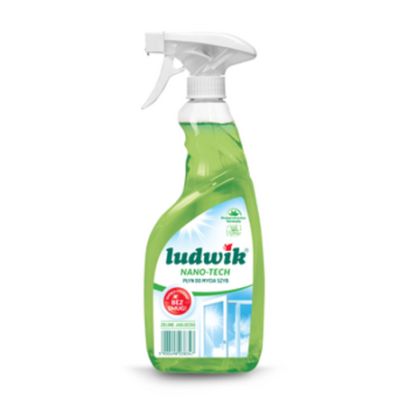 Ludwik płyn do szyb i glazury 600 ml - nano-tech zielone jabłuszko